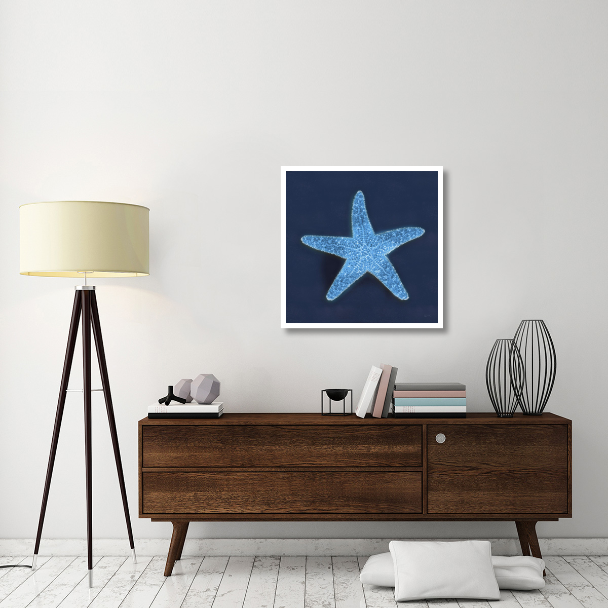 Cyanotype Sea III -Paper Art-32&quotx32"