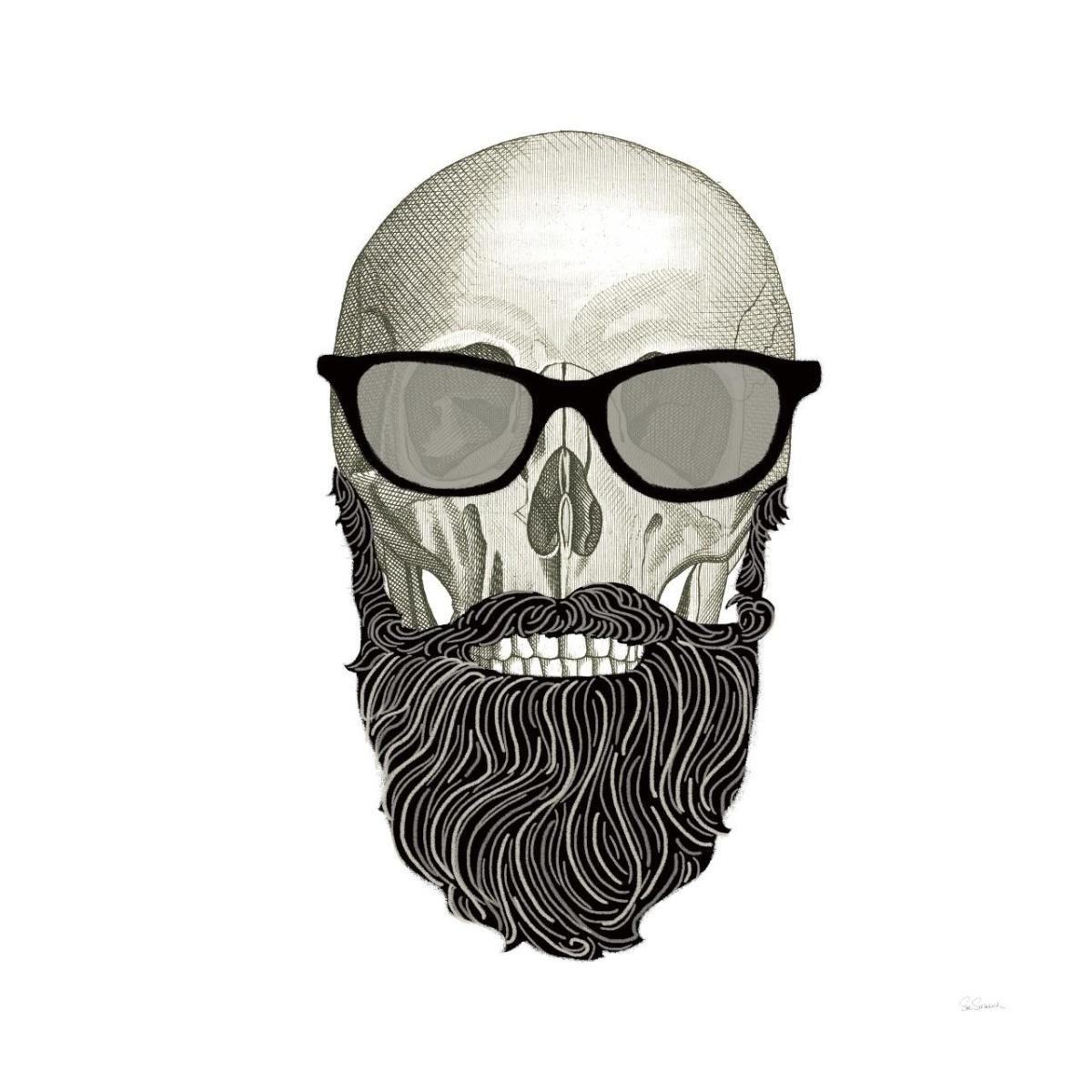 Hipster Skull I -Paper Art-32"x32"