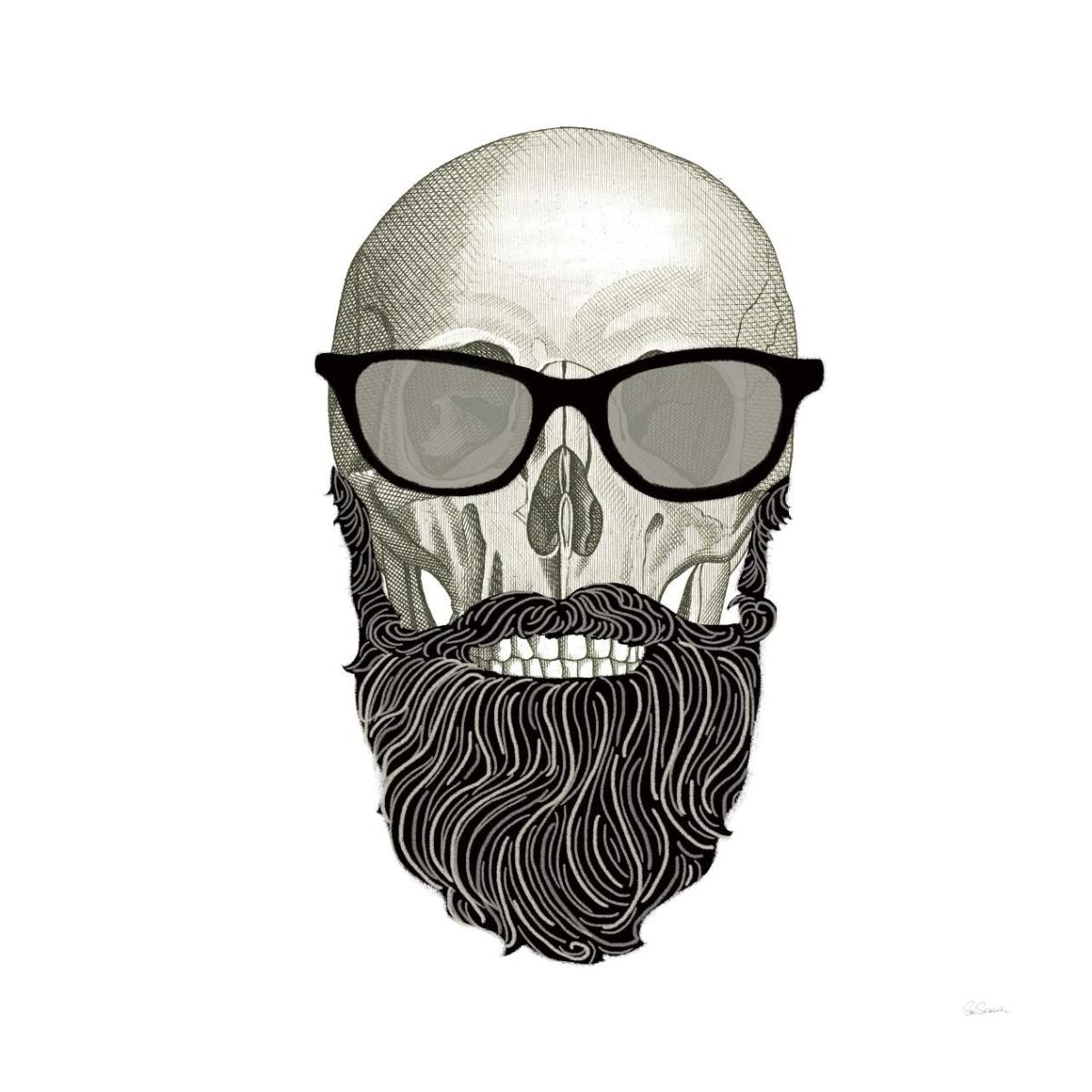Hipster Skull I -Paper Art-38"x38"