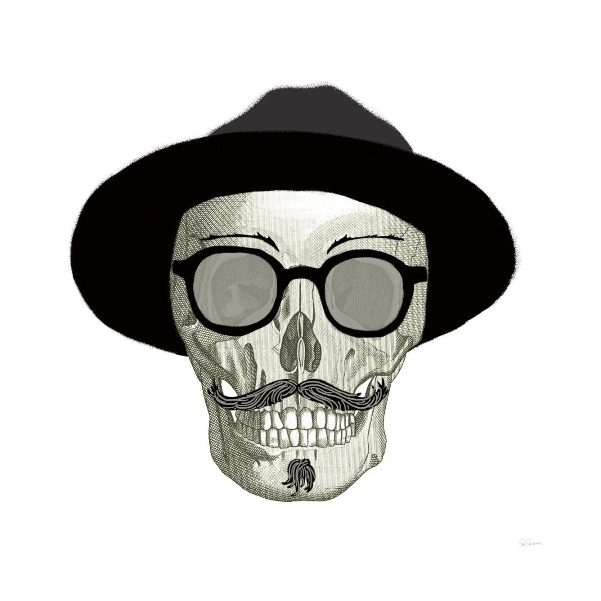 Hipster Skull III -Paper Art-20"x20"
