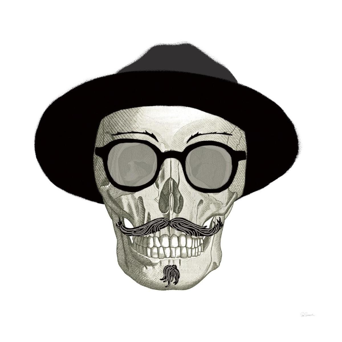 Hipster Skull III -Paper Art-32"x32"