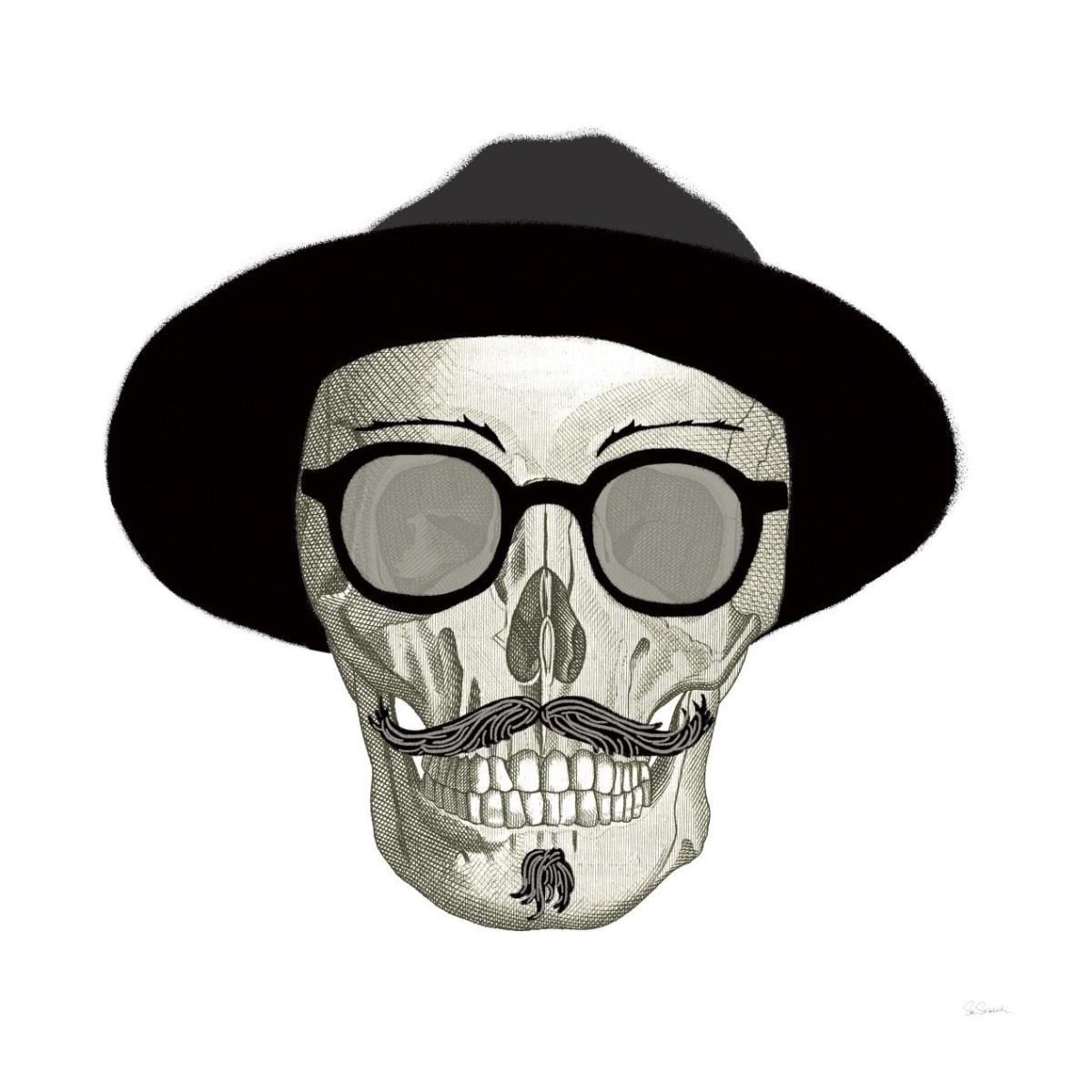 Hipster Skull III -Paper Art-38"x38"