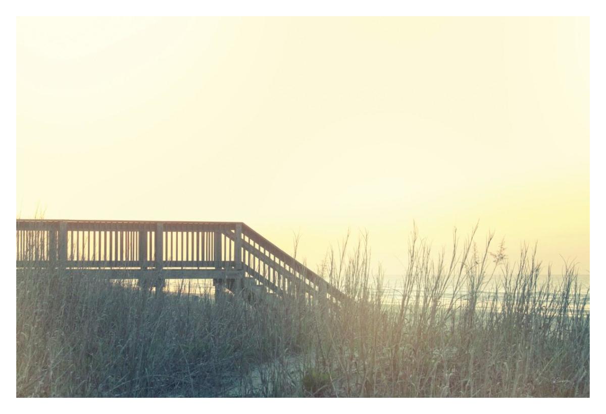 Boardwalk to the Beach -Paper Art-38"x26"