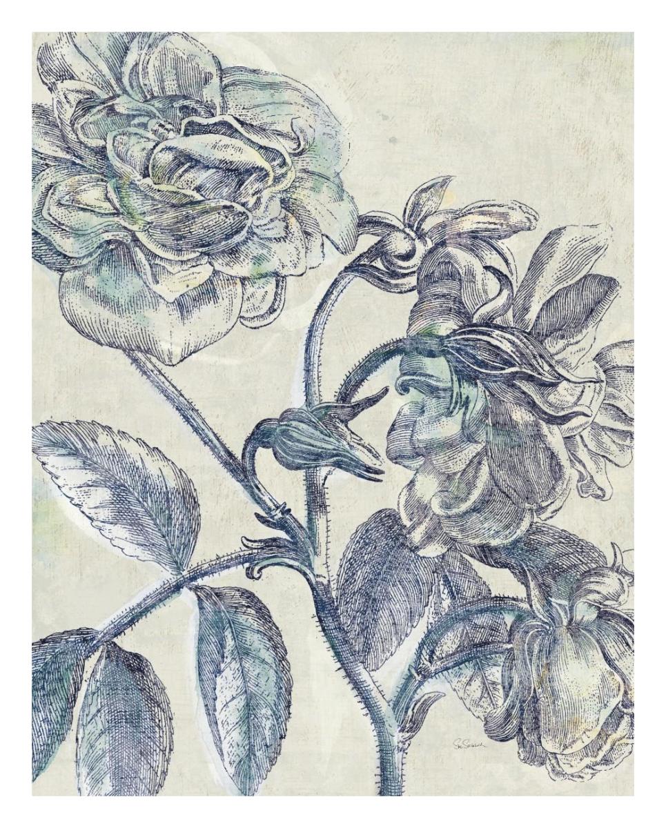 Belle Fleur I -Paper Art-22"x26"