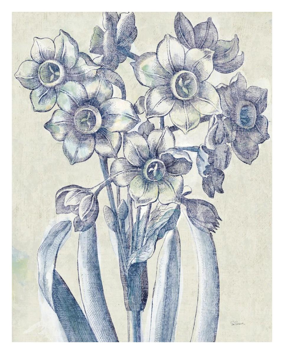 Belle Fleur IV -Paper Art-24"x30"