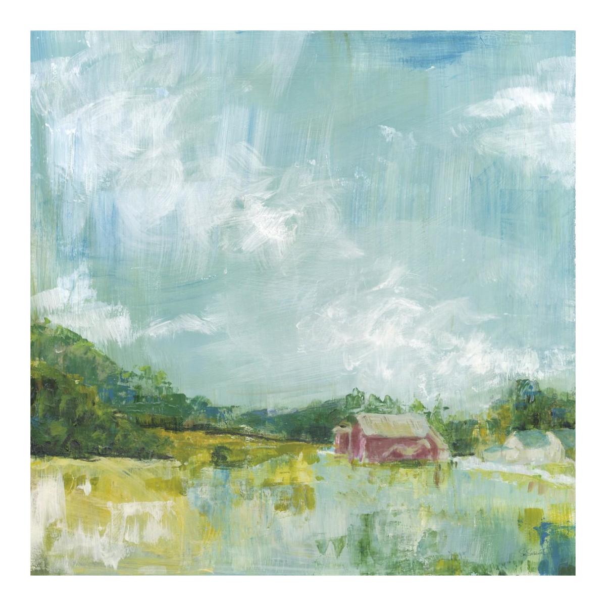 Horizon Farm -Paper Art-20"x20"