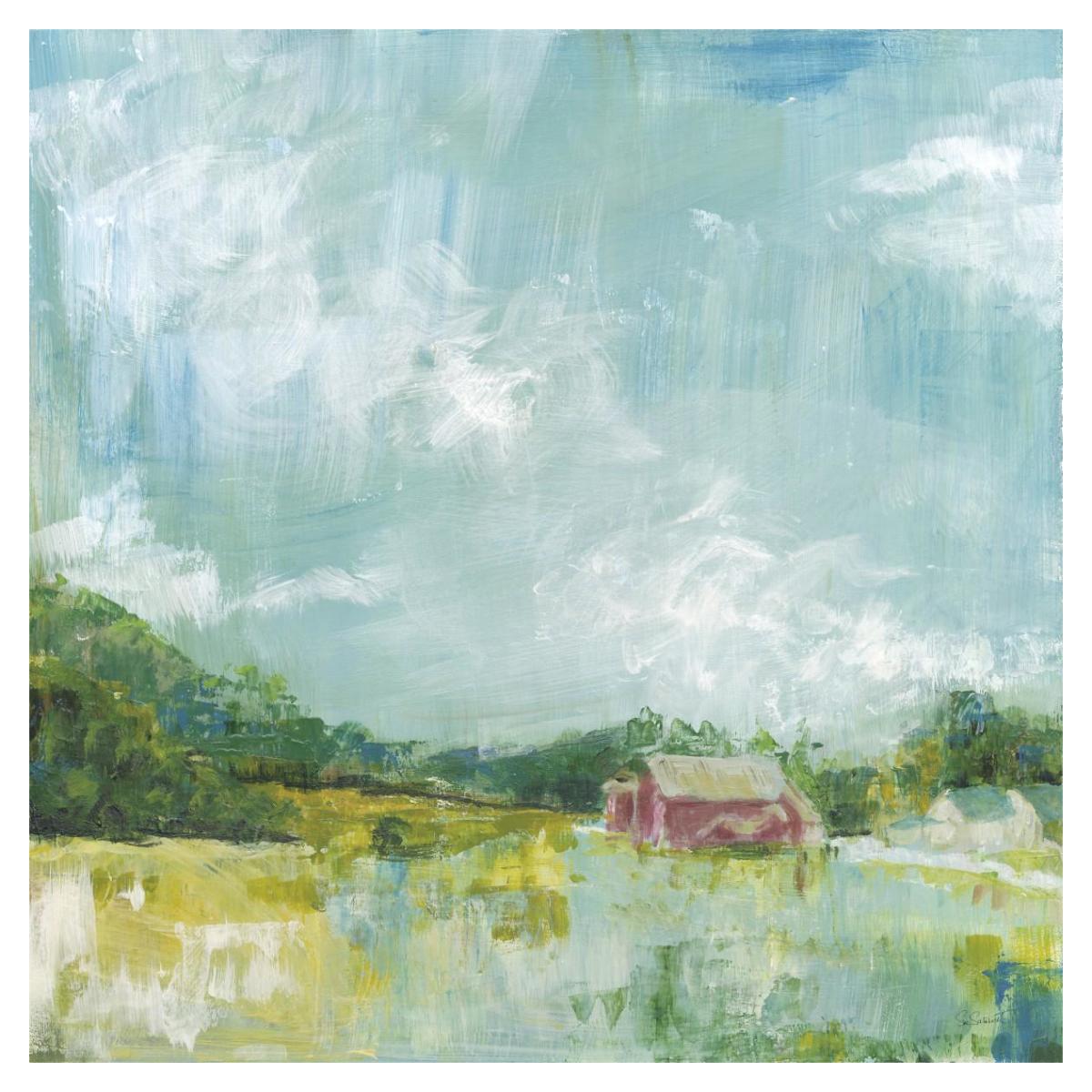 Horizon Farm -Paper Art-38"x38"