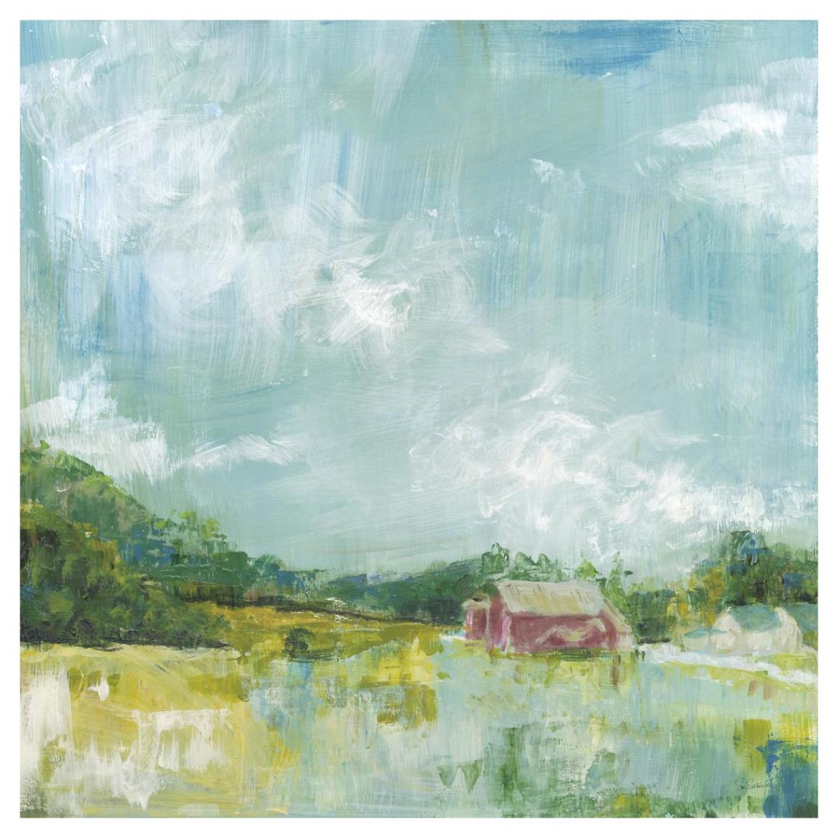 Horizon Farm -Paper Art-42"x42"