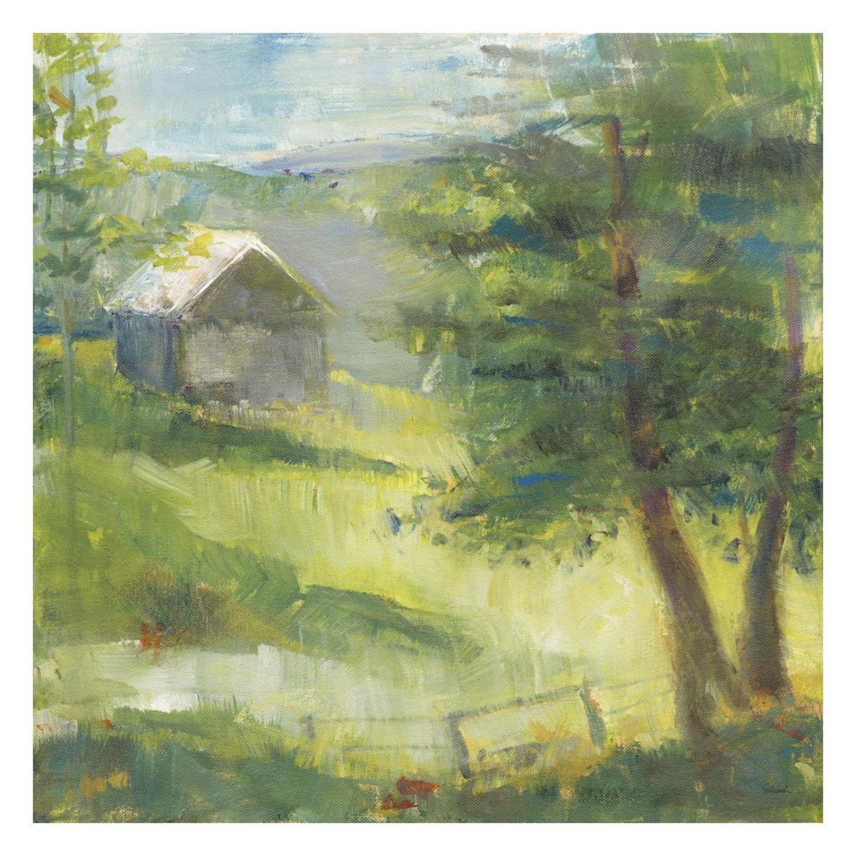 Gray Barn -Paper Art-26"x26"