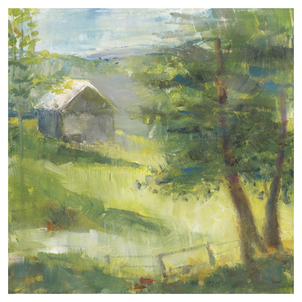 Gray Barn -Paper Art-38"x38"