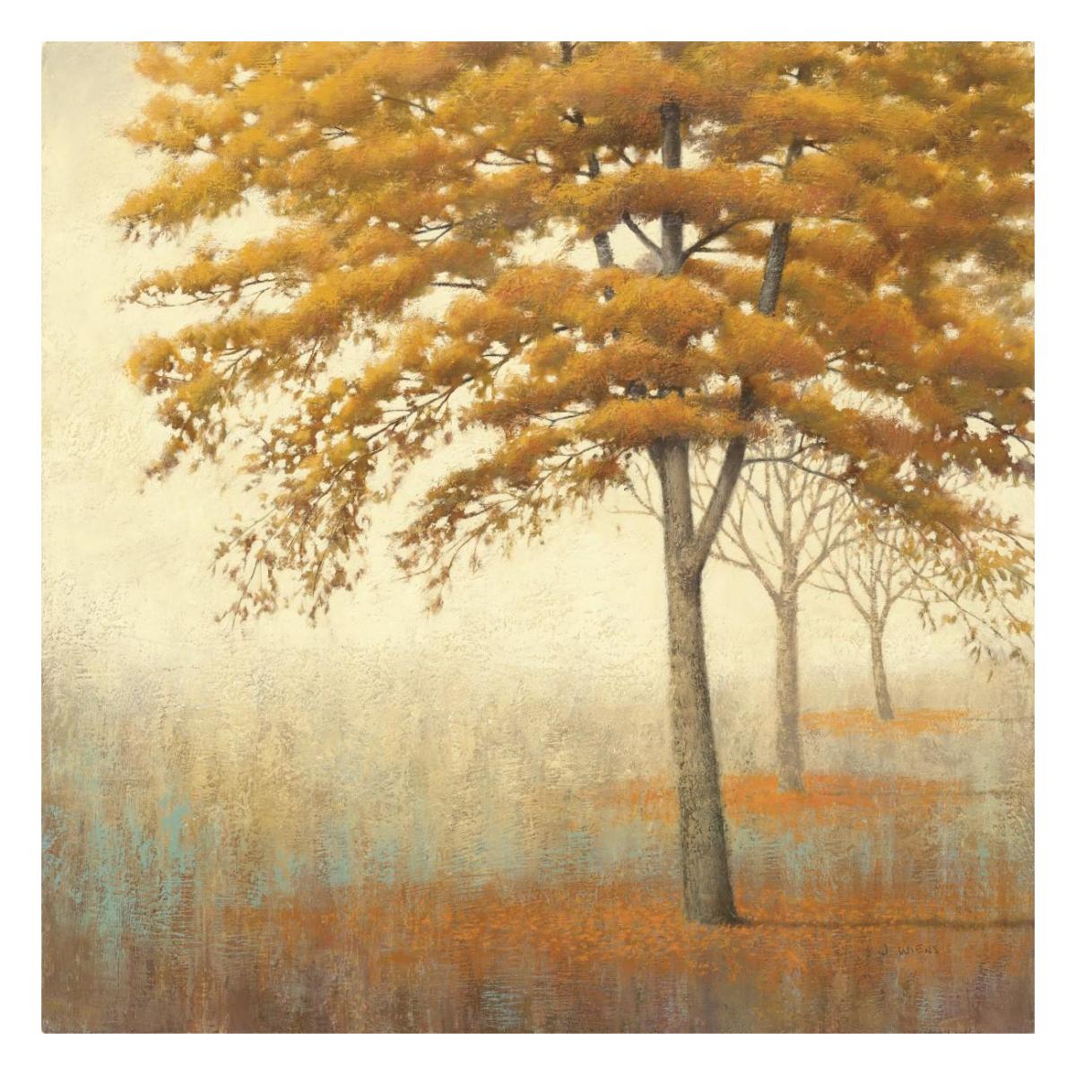 Autumn Trees I -Paper Art-26"x26"