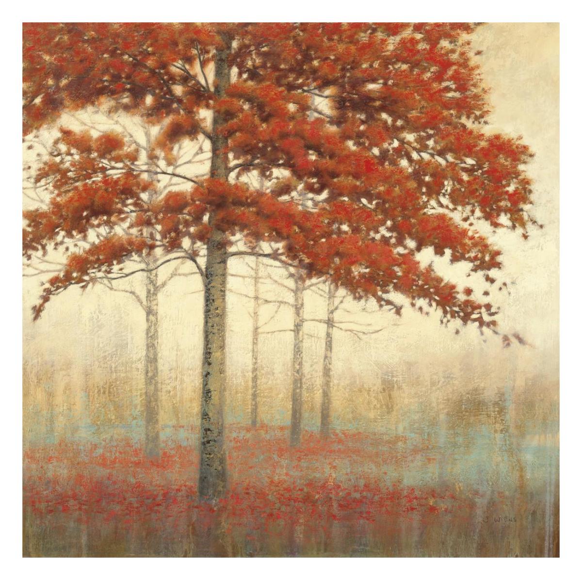 Autumn Trees II -Paper Art-26"x26"