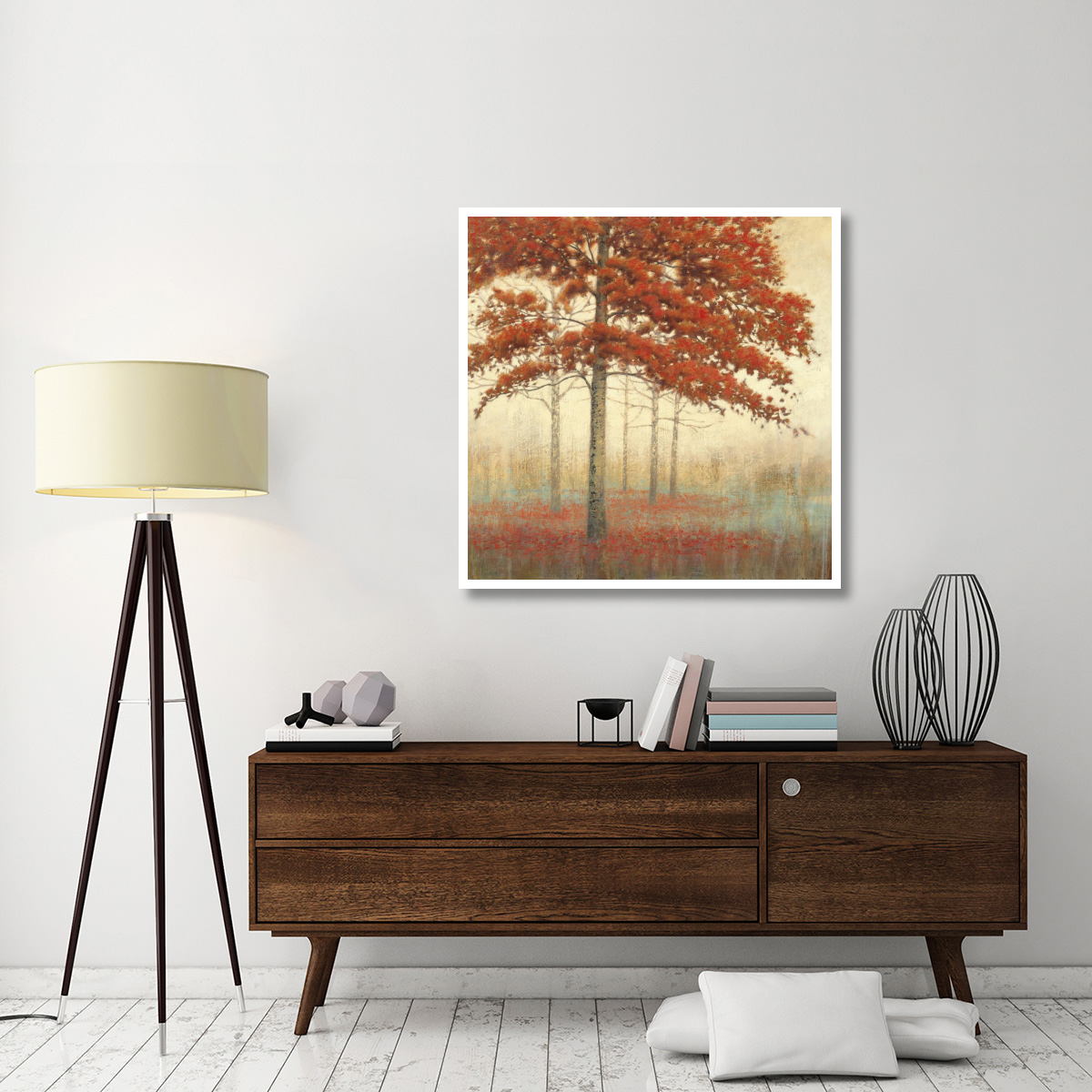 Autumn Trees II -Paper Art-42&quotx42"