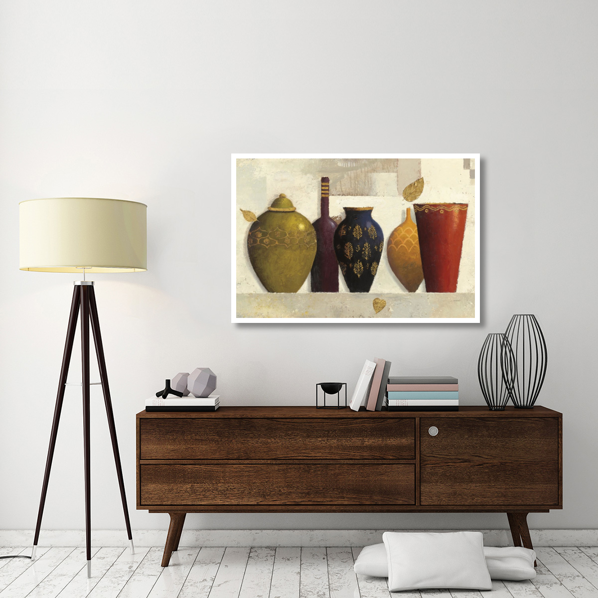 Jeweled Vessels -Paper Art-50&quotx34"