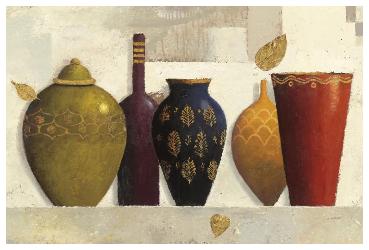 Jeweled Vessels -Paper Art-62"x42"