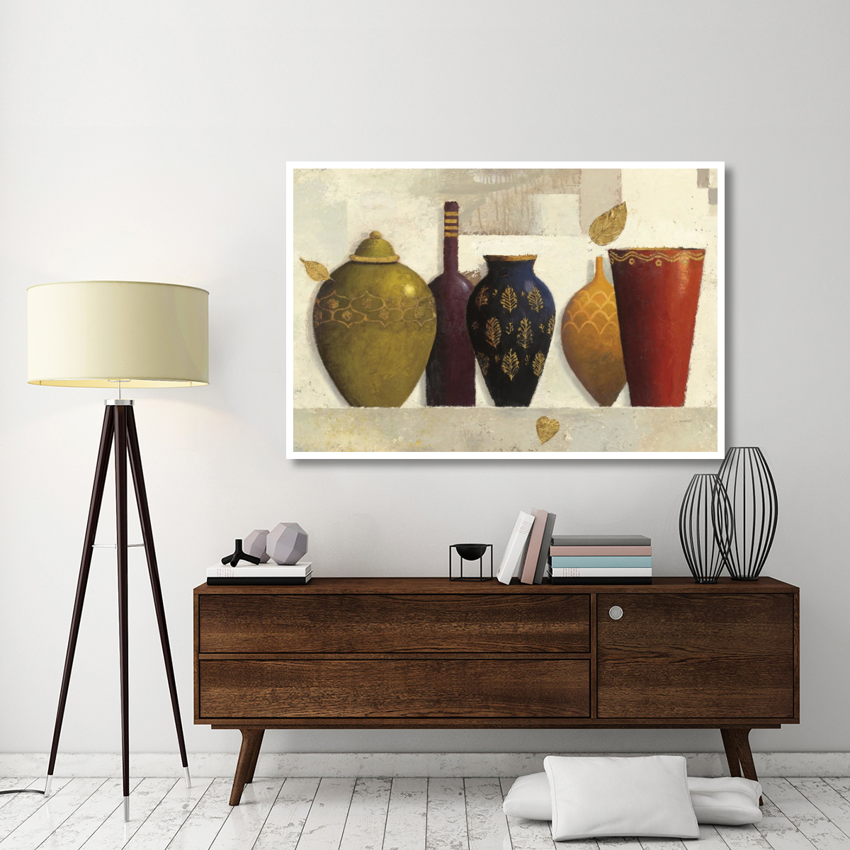 Jeweled Vessels -Paper Art-62&quotx42"