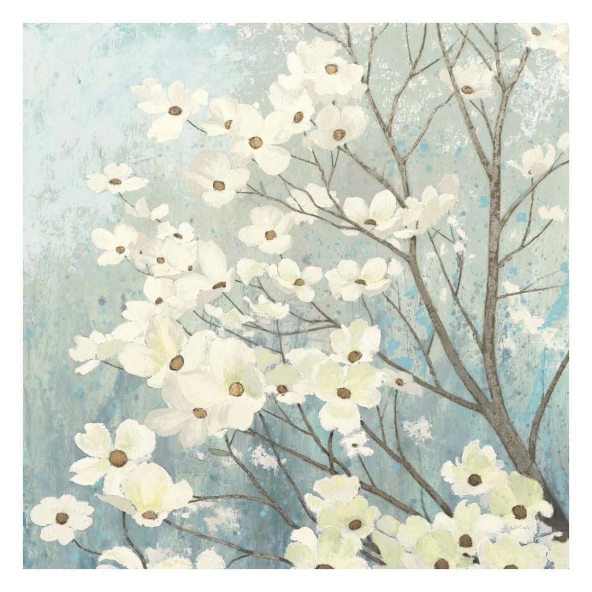 Dogwood Blossoms I -Paper Art-26"x26"