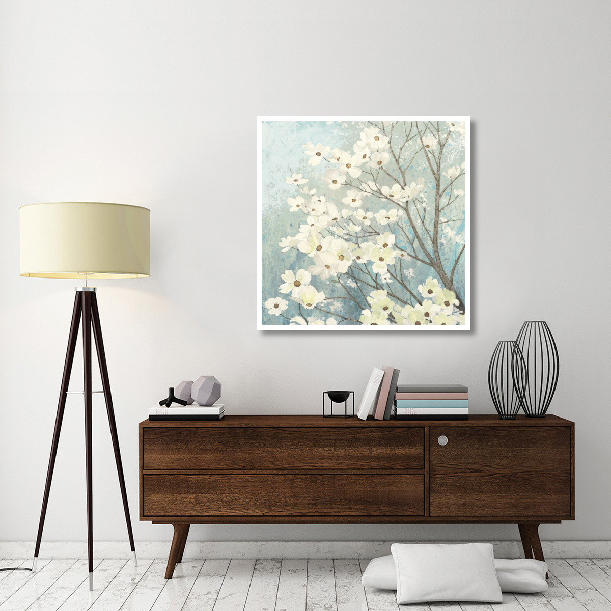 Dogwood Blossoms I -Paper Art-42&quotx42"
