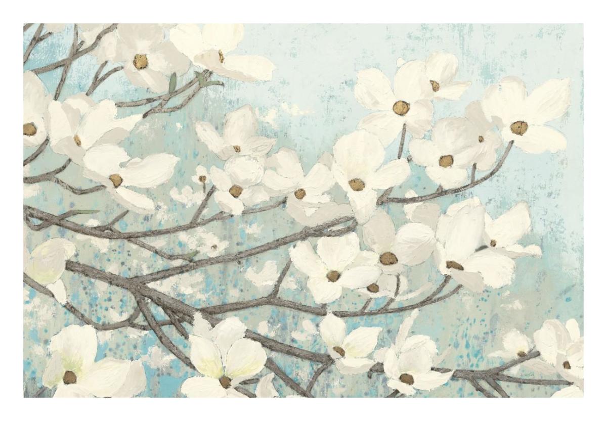 Dogwood Blossoms II -Paper Art-26"x18"
