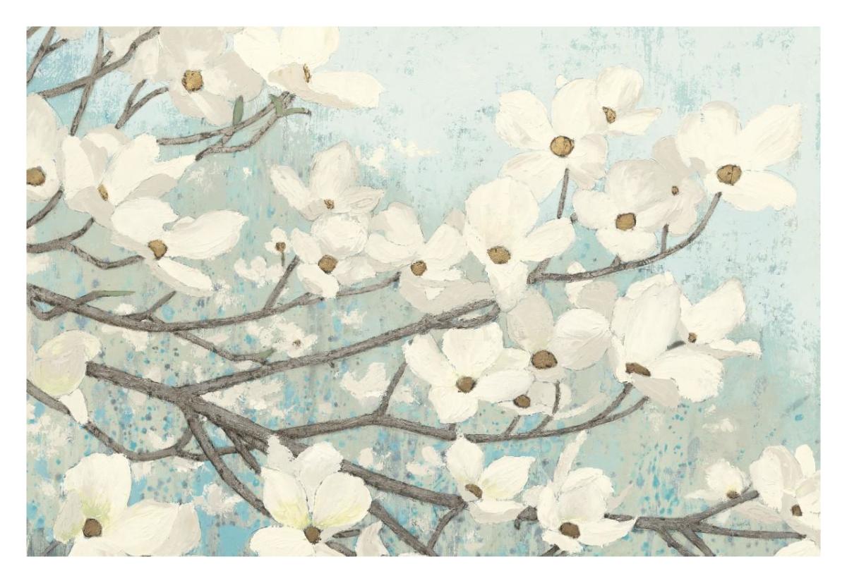 Dogwood Blossoms II -Paper Art-32"x22"