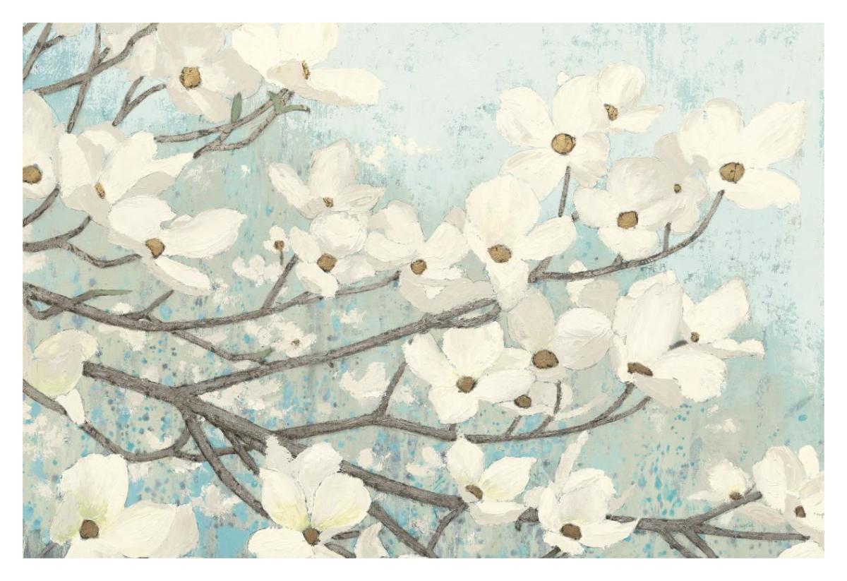 Dogwood Blossoms II -Paper Art-38"x26"