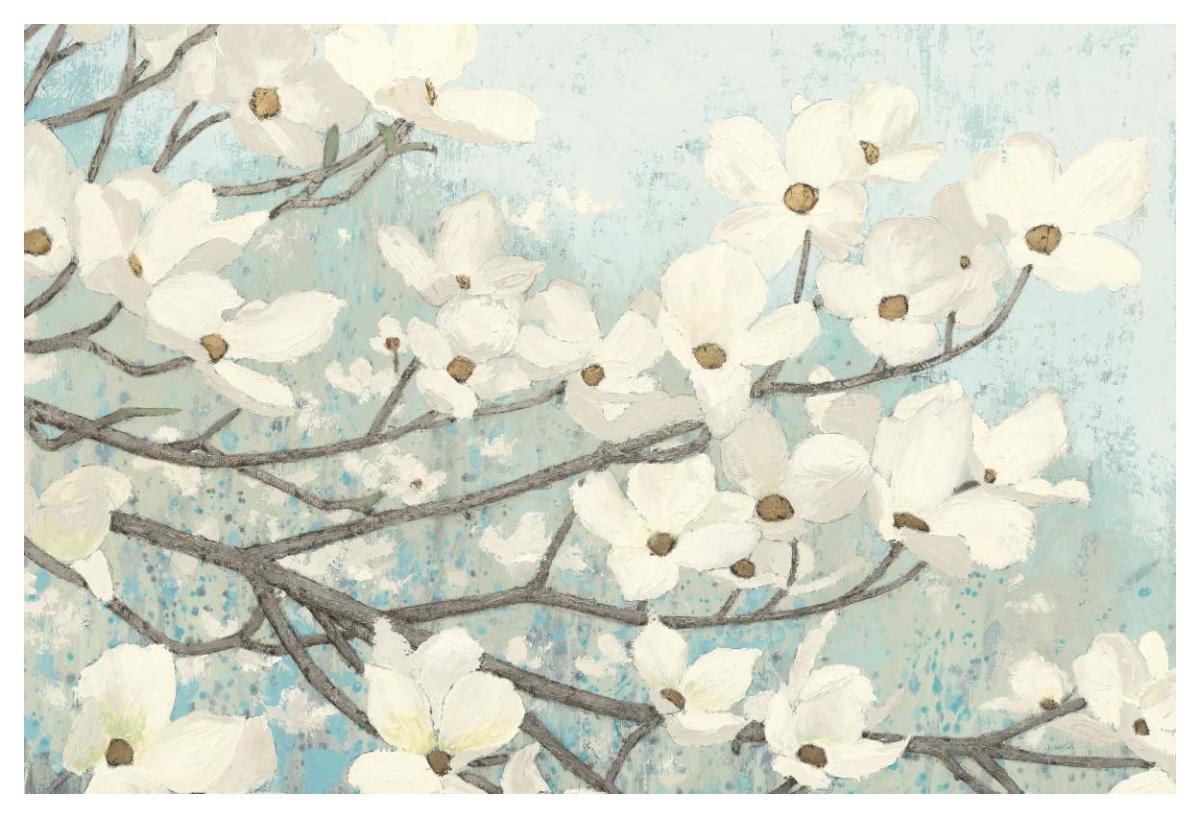 Dogwood Blossoms II -Paper Art-50"x34"