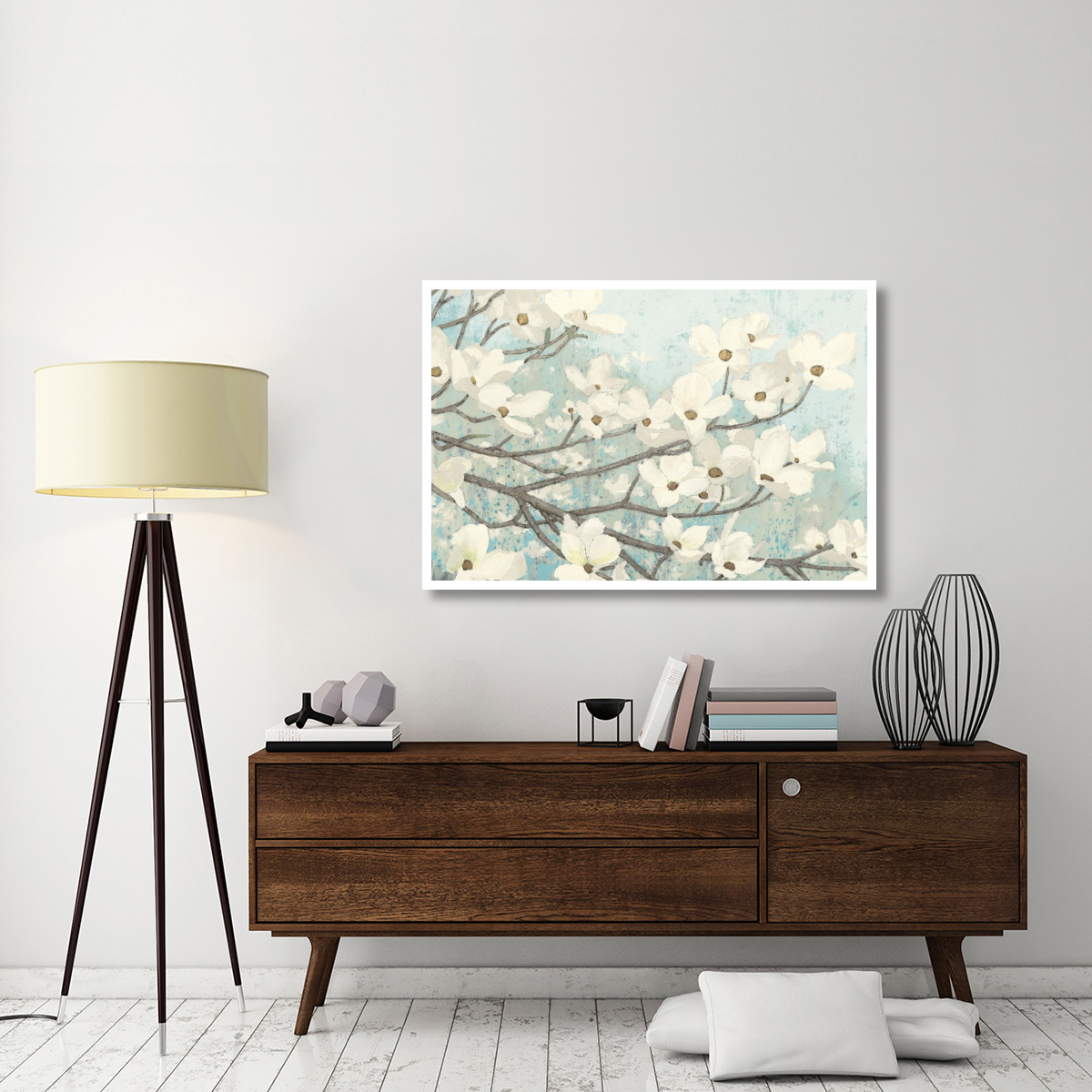 Dogwood Blossoms II -Paper Art-50&quotx34"