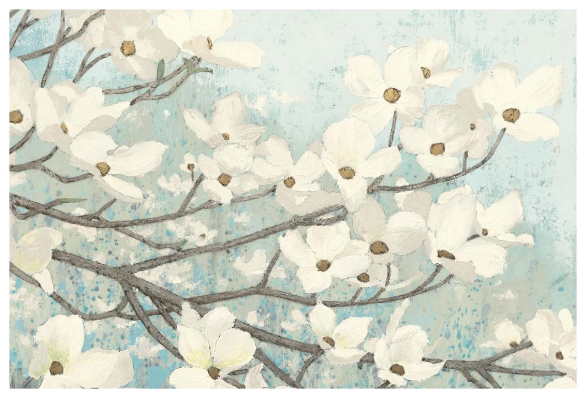 Dogwood Blossoms II -Paper Art-62"x42"