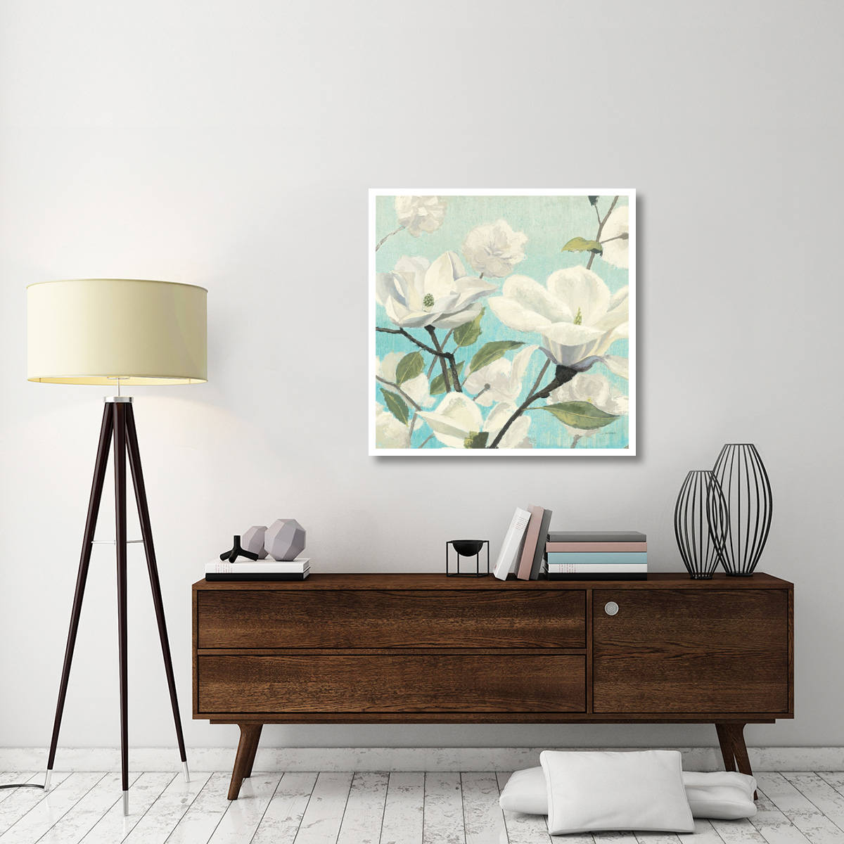 Southern Blossoms II Square -Paper Art-38&quotx38"