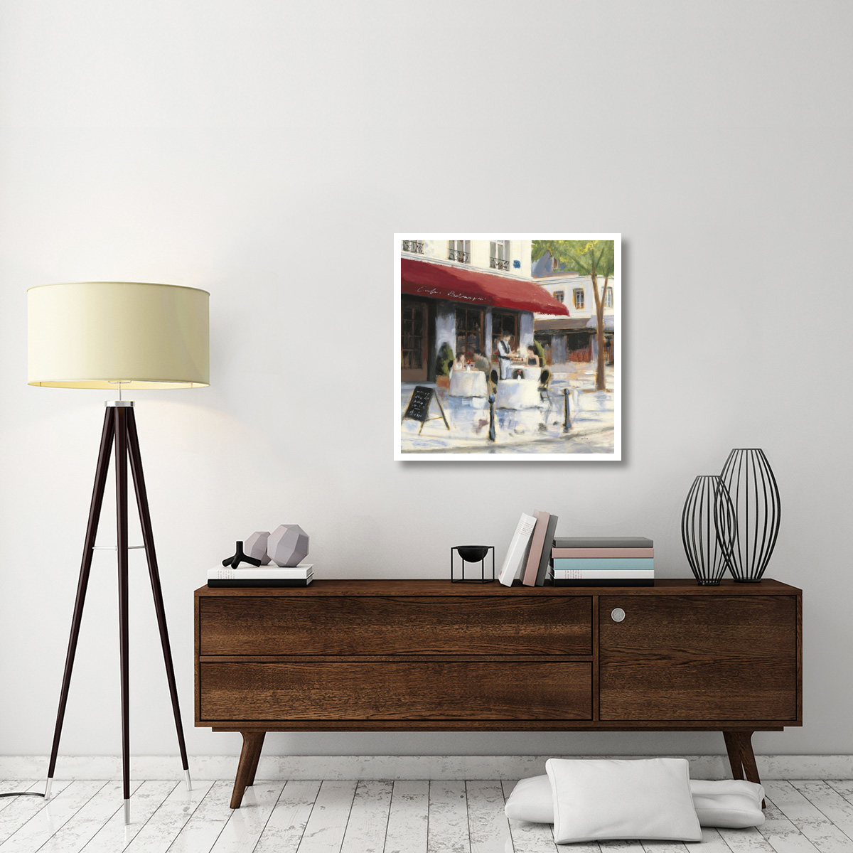 Relaxing at the Cafe I -Paper Art-32&quotx32"