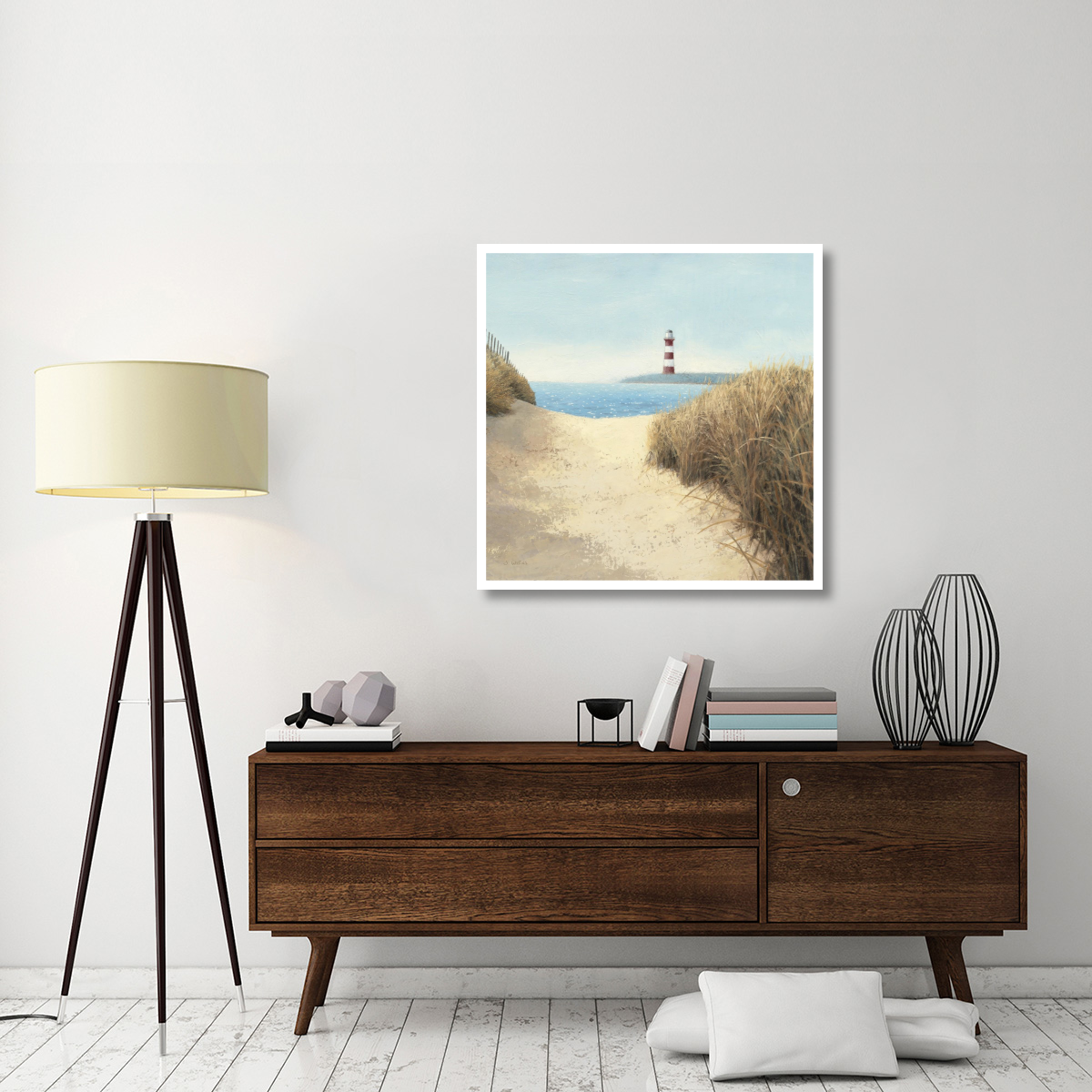Beach Path Square -Paper Art-38&quotx38"