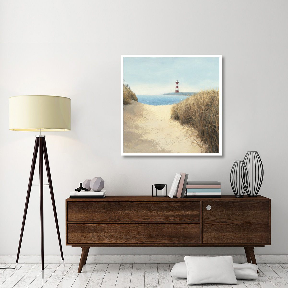 Beach Path Square -Paper Art-42&quotx42"