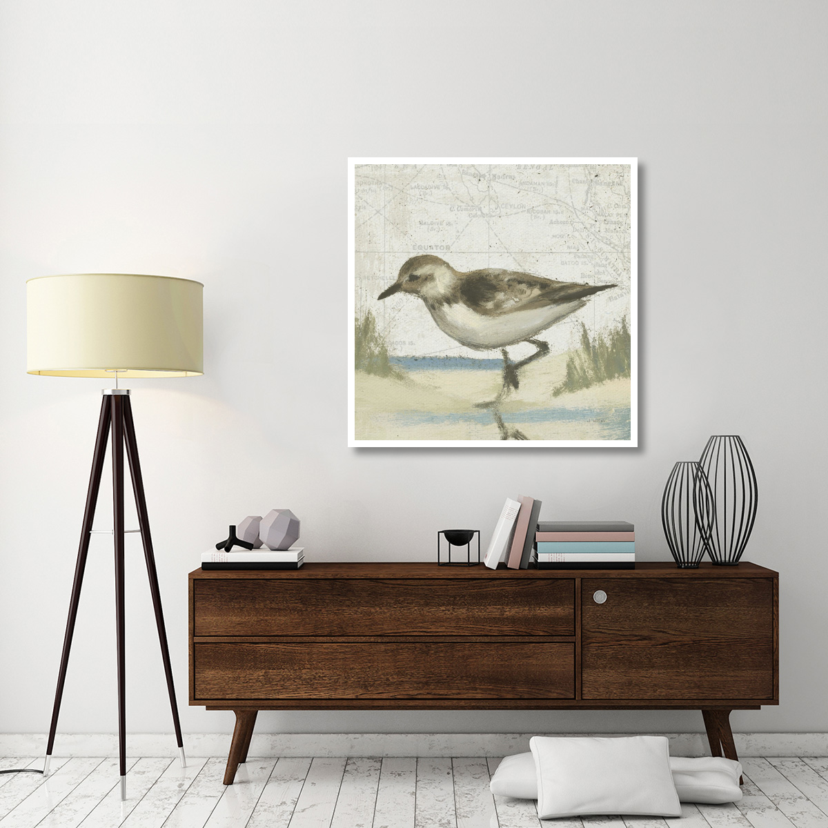 Beach Bird IV -Paper Art-42&quotx42"