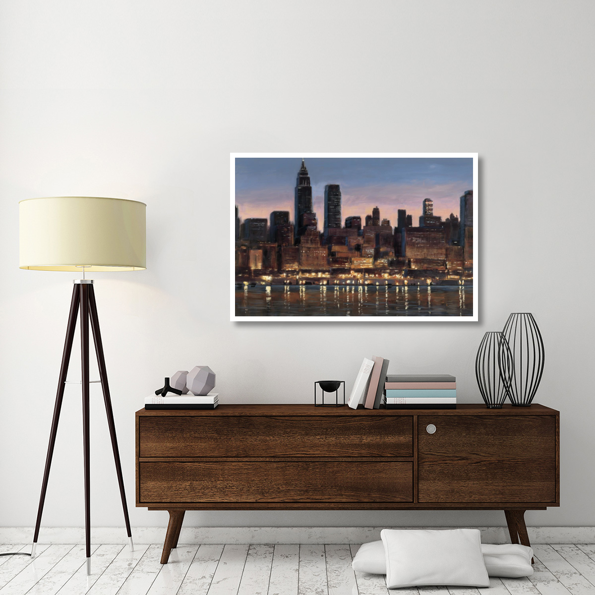 Manhattan Reflection -Paper Art-50&quotx34"
