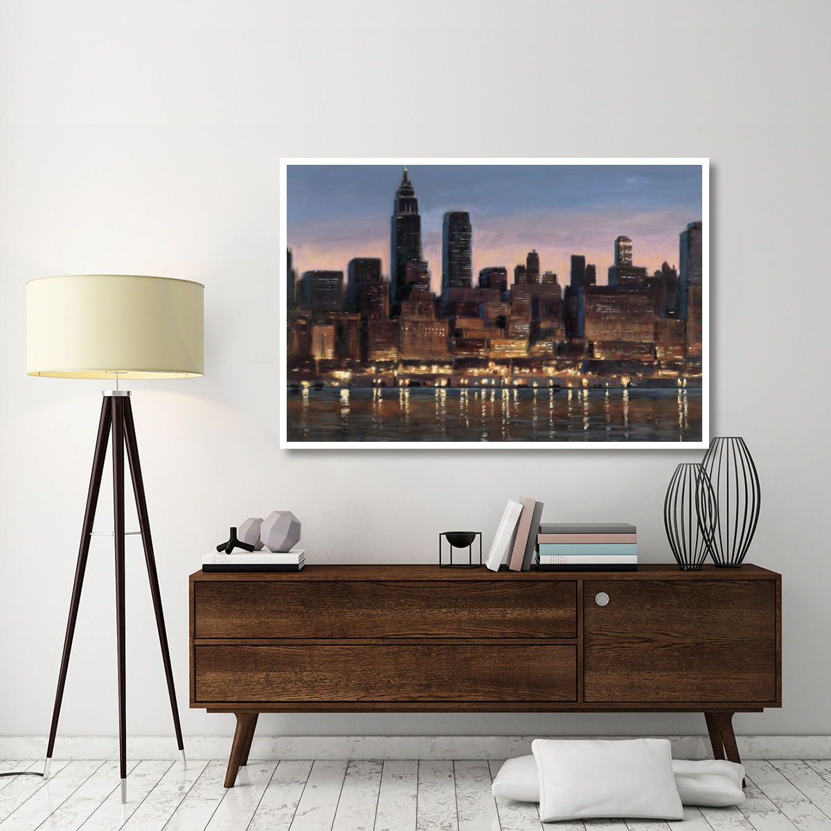 Manhattan Reflection -Paper Art-62&quotx42"