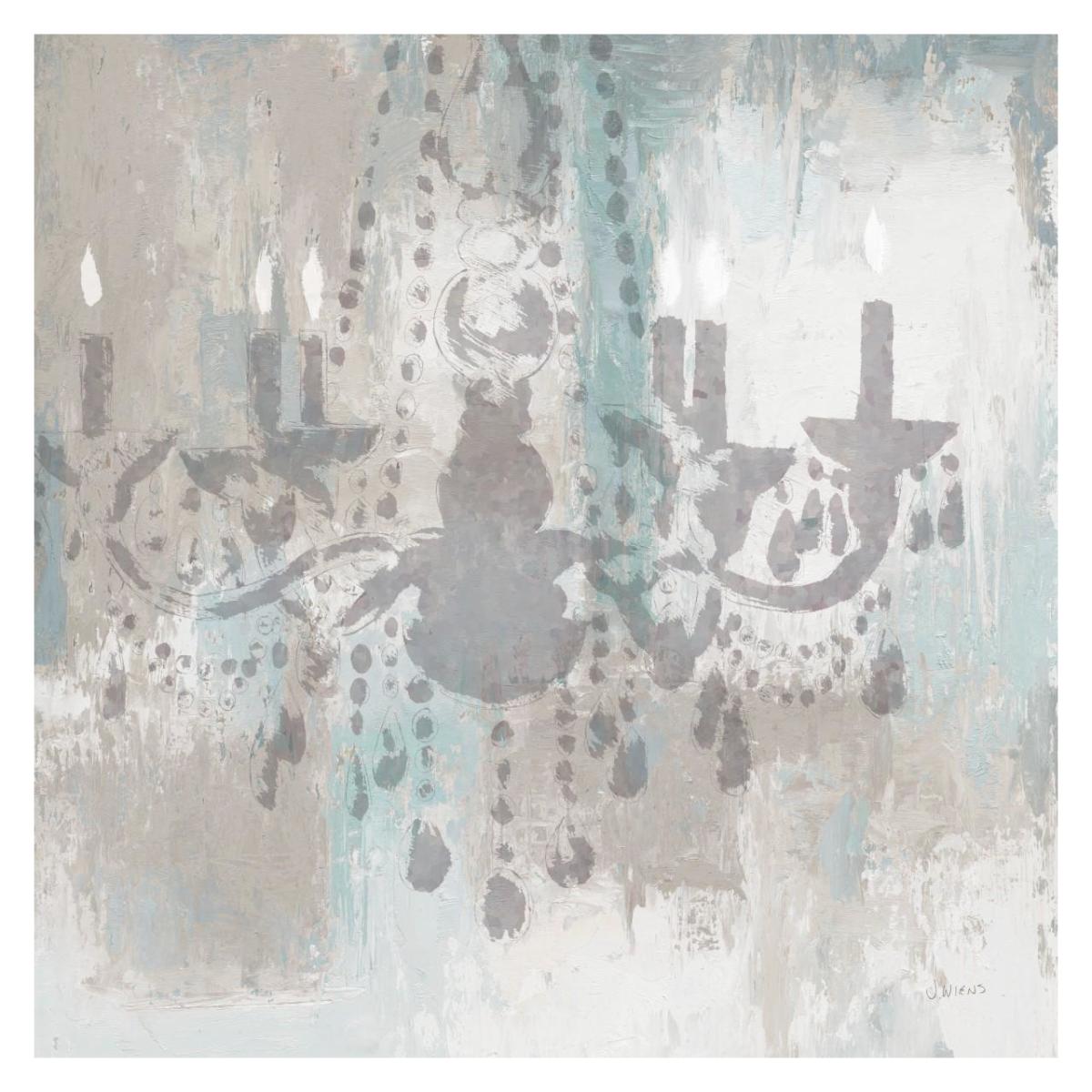 Candelabra Teal I -Paper Art-32"x32"