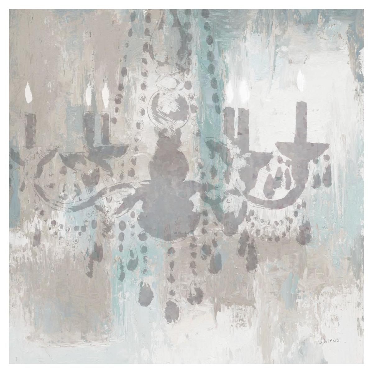 Candelabra Teal I -Paper Art-42"x42"