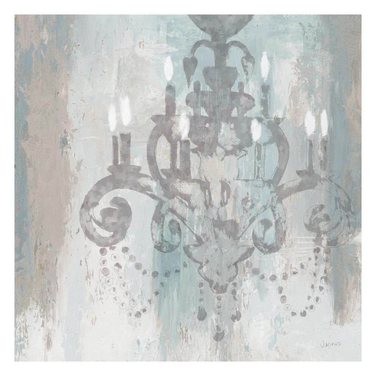 Candelabra Teal II -Paper Art-26"x26"