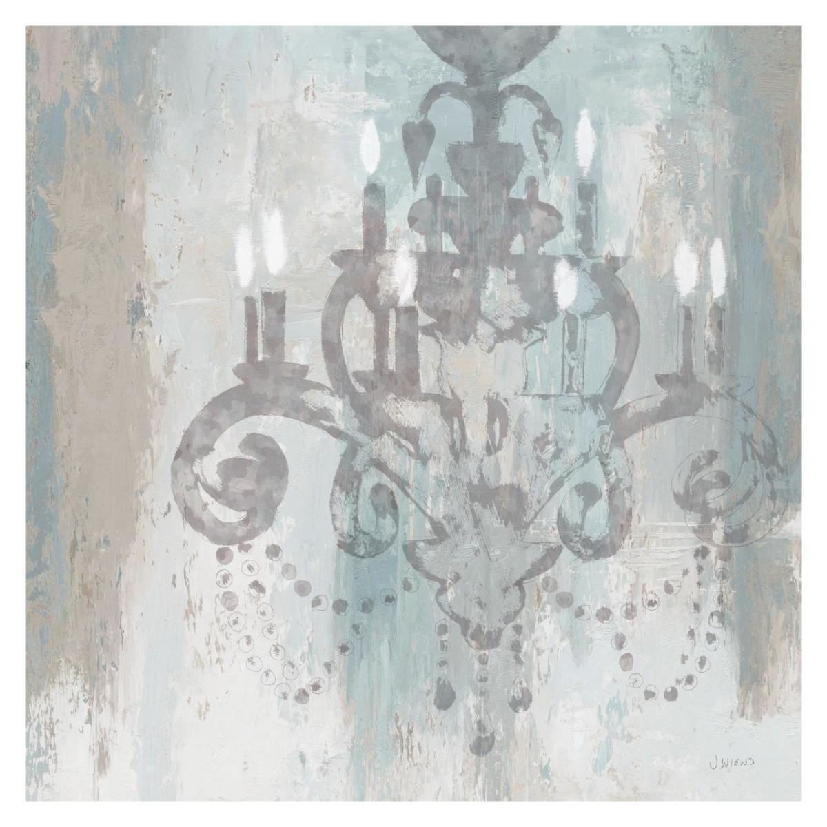 Candelabra Teal II -Paper Art-32"x32"