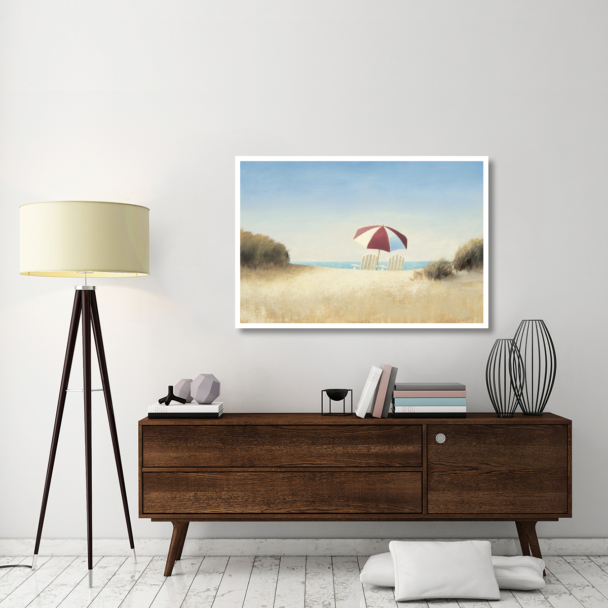 Morning Beach I -Paper Art-50&quotx34"