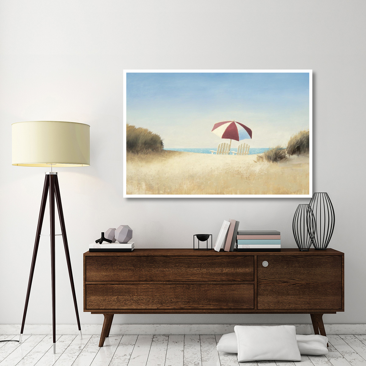 Morning Beach I -Paper Art-62&quotx42"