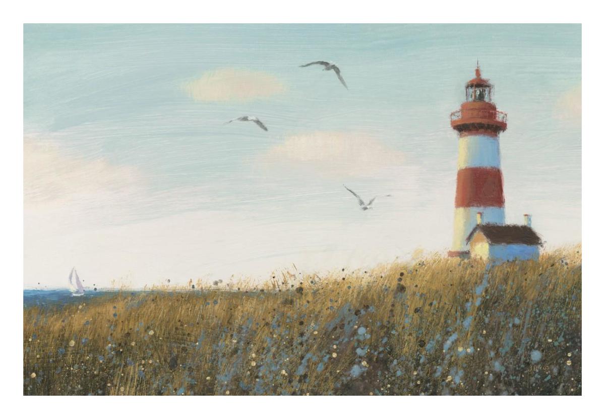 Seaside View I -Paper Art-26"x18"