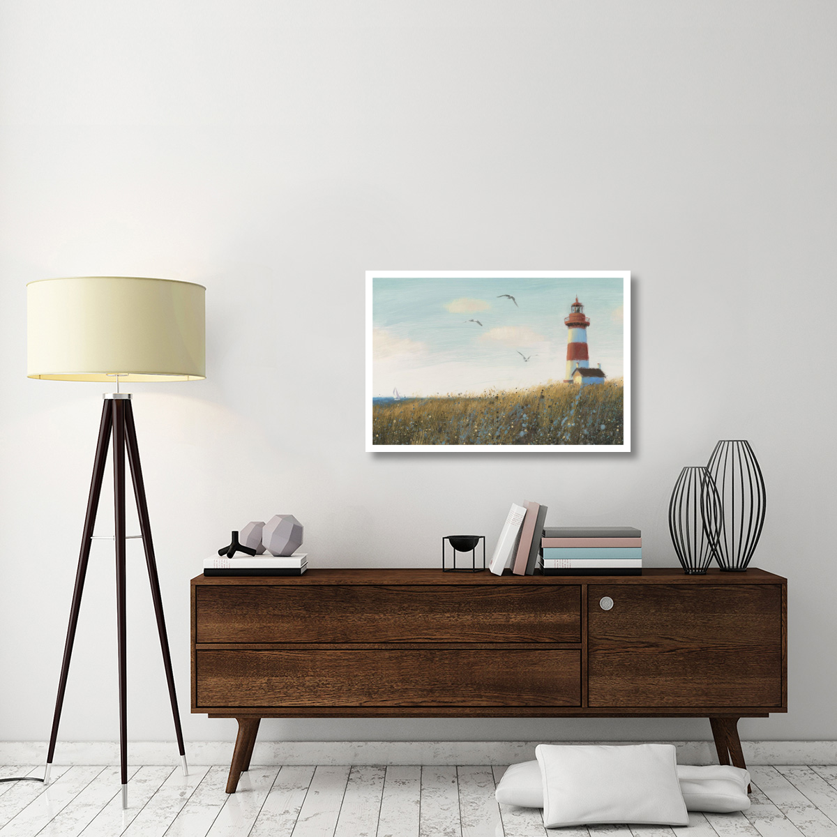 Seaside View I -Paper Art-38&quotx26"