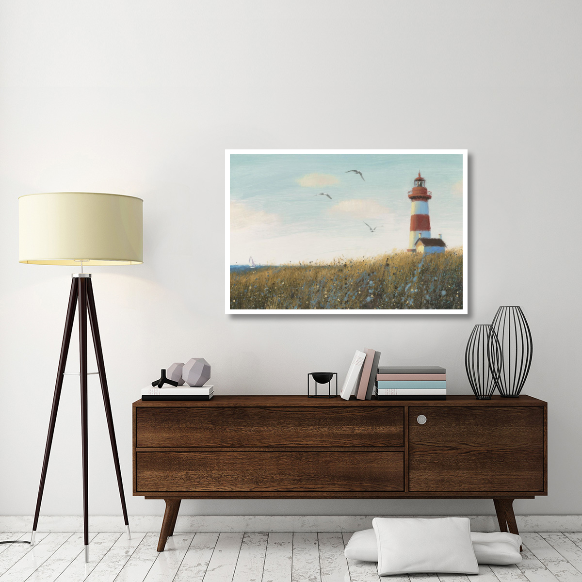 Seaside View I -Paper Art-50&quotx34"