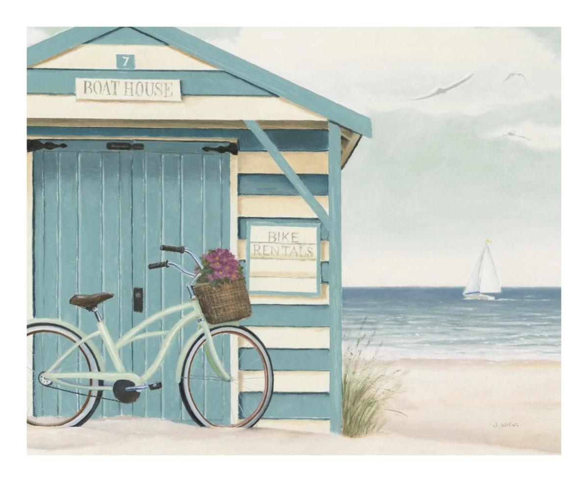 Beach Cruiser I -Paper Art-22"x18"