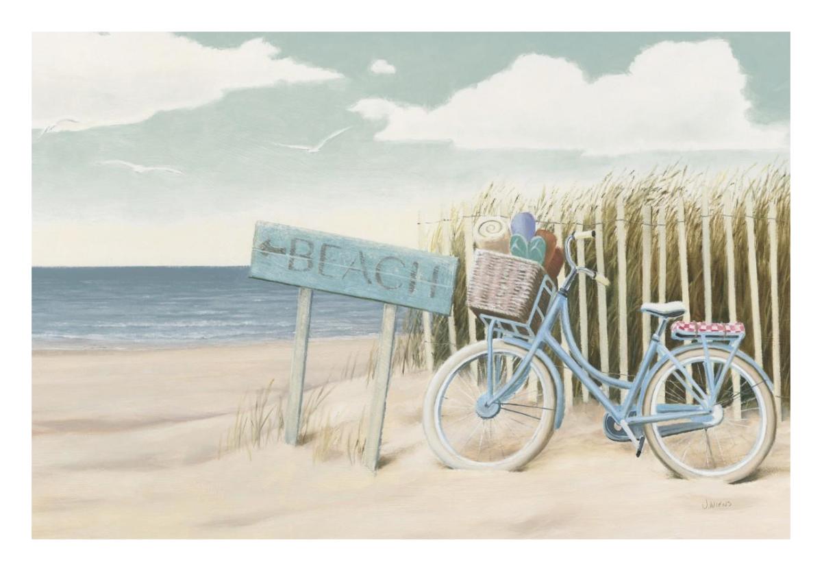 Beach Cruiser II -Paper Art-26"x18"