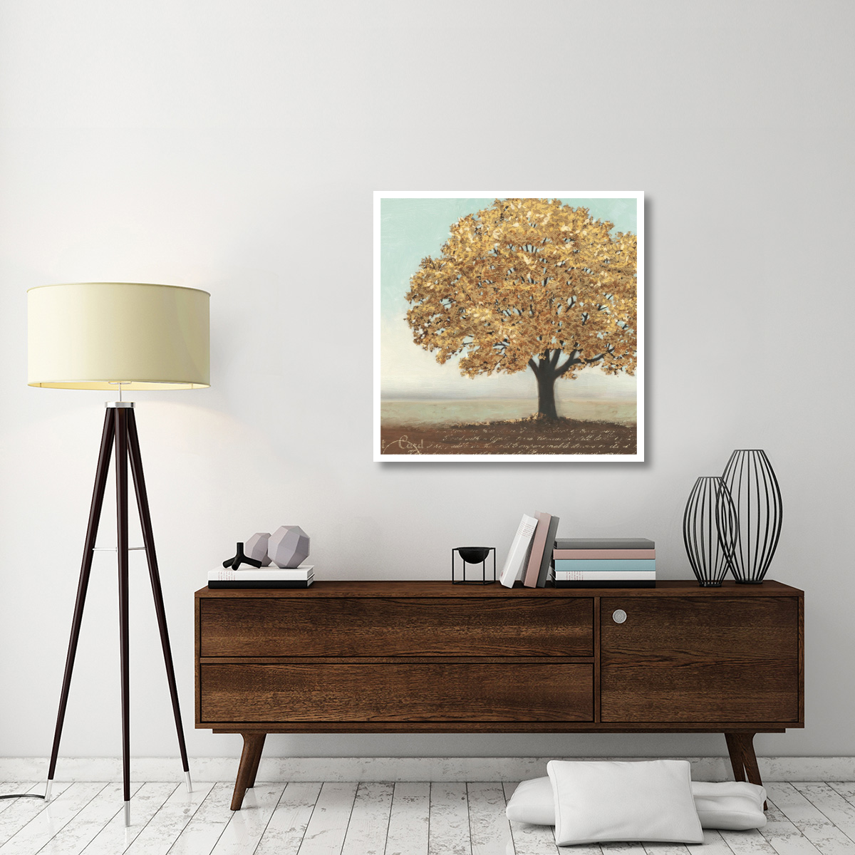 Gold Reflections I -Paper Art-38&quotx38"