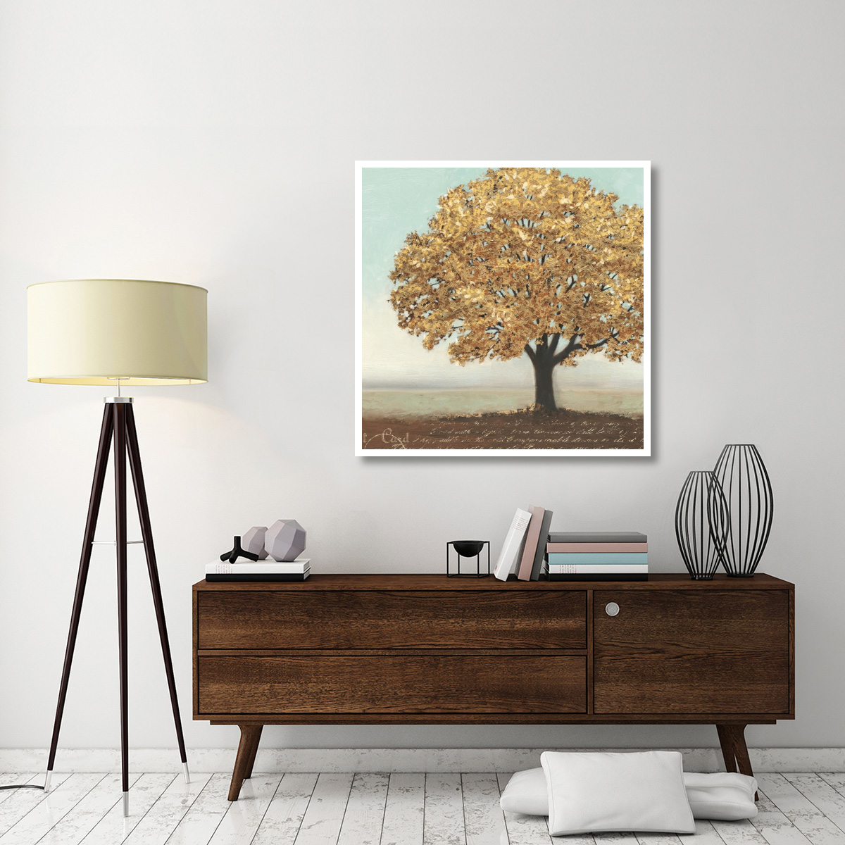 Gold Reflections I -Paper Art-42&quotx42"