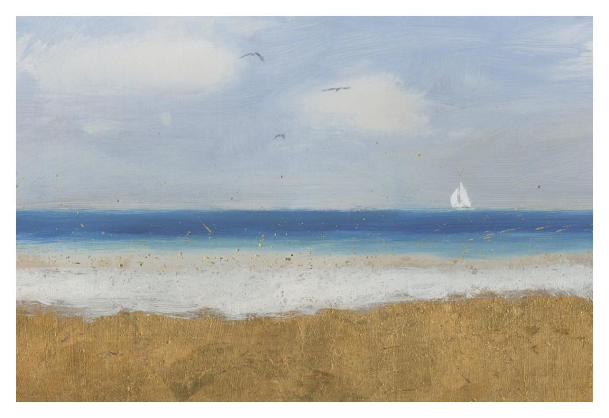 Beach Horizon -Paper Art-20"x14"