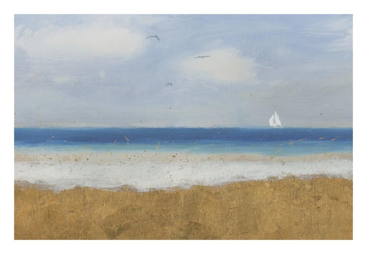 Beach Horizon -Paper Art-26"x18"